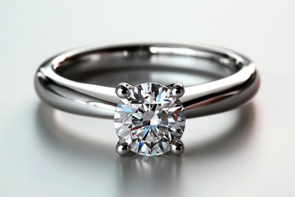 White gold jewelry with bright rhodium plated finish