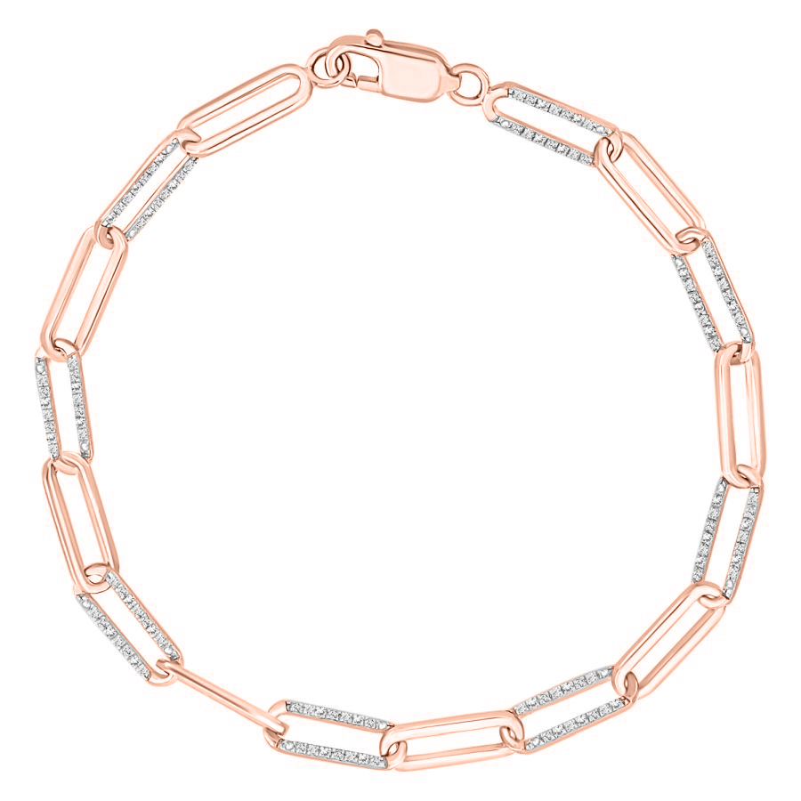 LADIES BRACELETS 0.50CT ROUND DIAMOND 14K ROSE GOLD 1 LADIES BRACELETS 0.50CT ROUND DIAMOND 14K ROSE GOLD - Image 1