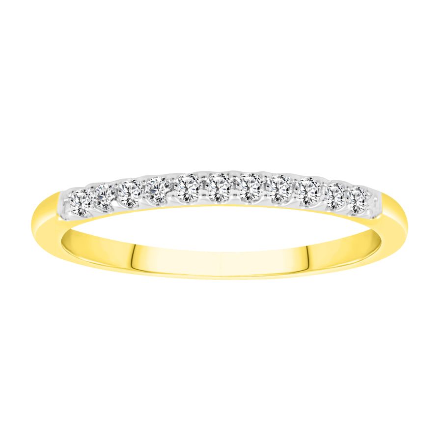LADIES BAND 0.15CT ROUND DIAMOND 14K YELLOW GOLD 1 LADIES BAND 0.15CT ROUND DIAMOND 14K YELLOW GOLD - Image 1