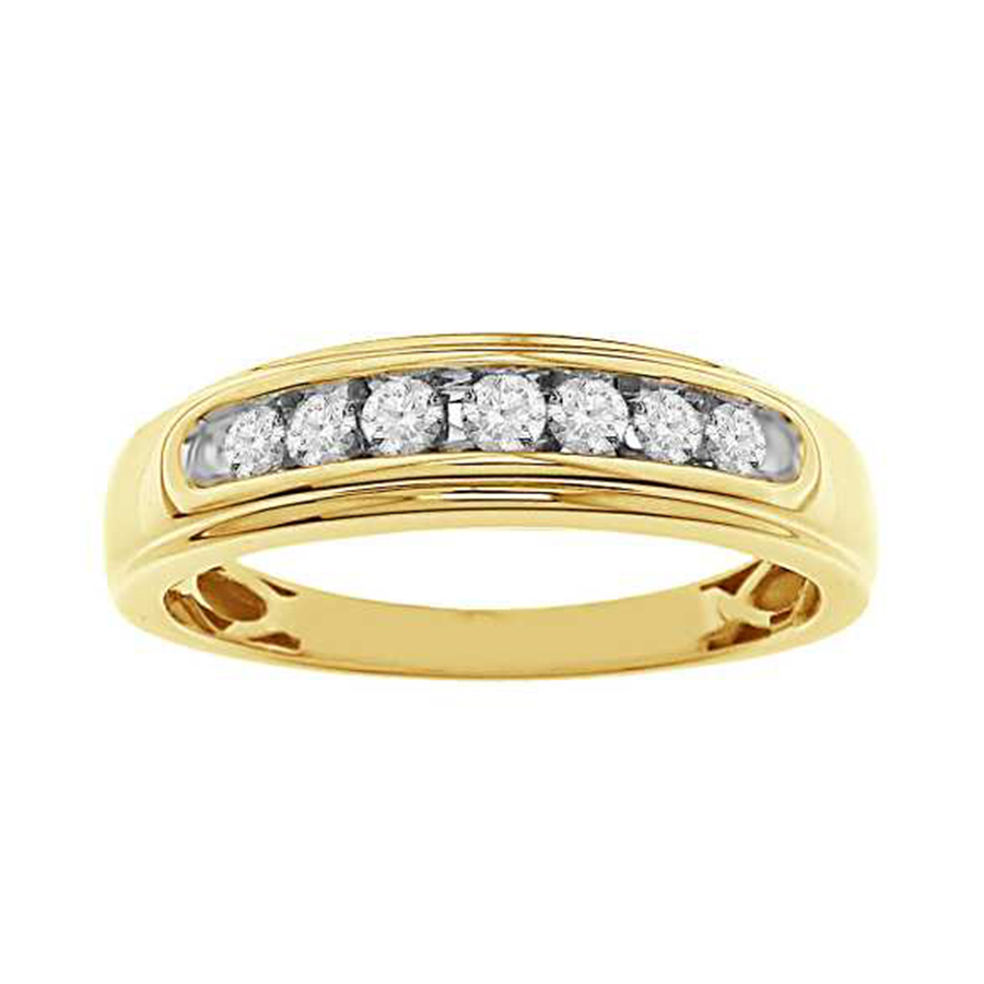 MEN'S BAND 0.33CT ROUND DIAMOND 14K WHITE GOLD (SI QUALITY) 1 MEN'S BAND 0.33CT ROUND DIAMOND 14K WHITE GOLD (SI QUALITY) - Image 1