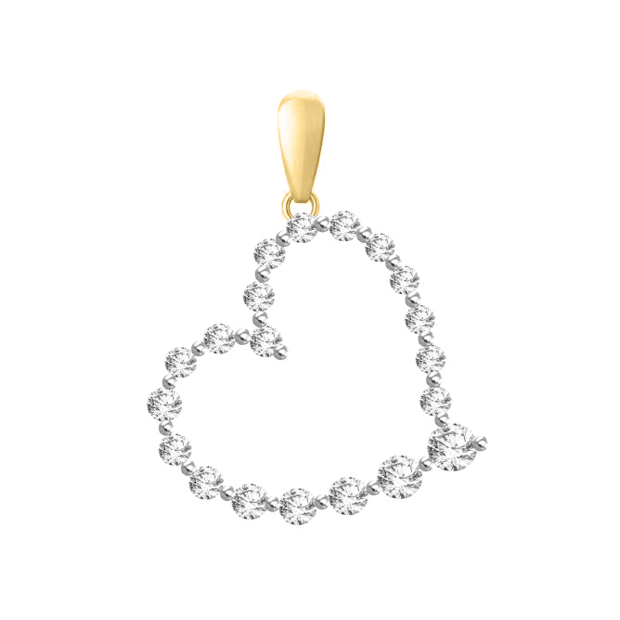 LADIES PENDANT WITH CHAIN 0.50CT ROUND DIAMOND 14K YELLOW GOLD (SI QUALITY) 1 LADIES PENDANT WITH CHAIN 0.50CT ROUND DIAMOND 14K YELLOW GOLD (SI QUALITY) - Image 1