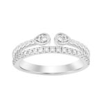 LADIES RING 0.25CT ROUND DIAMOND 14K WHITE GOLD