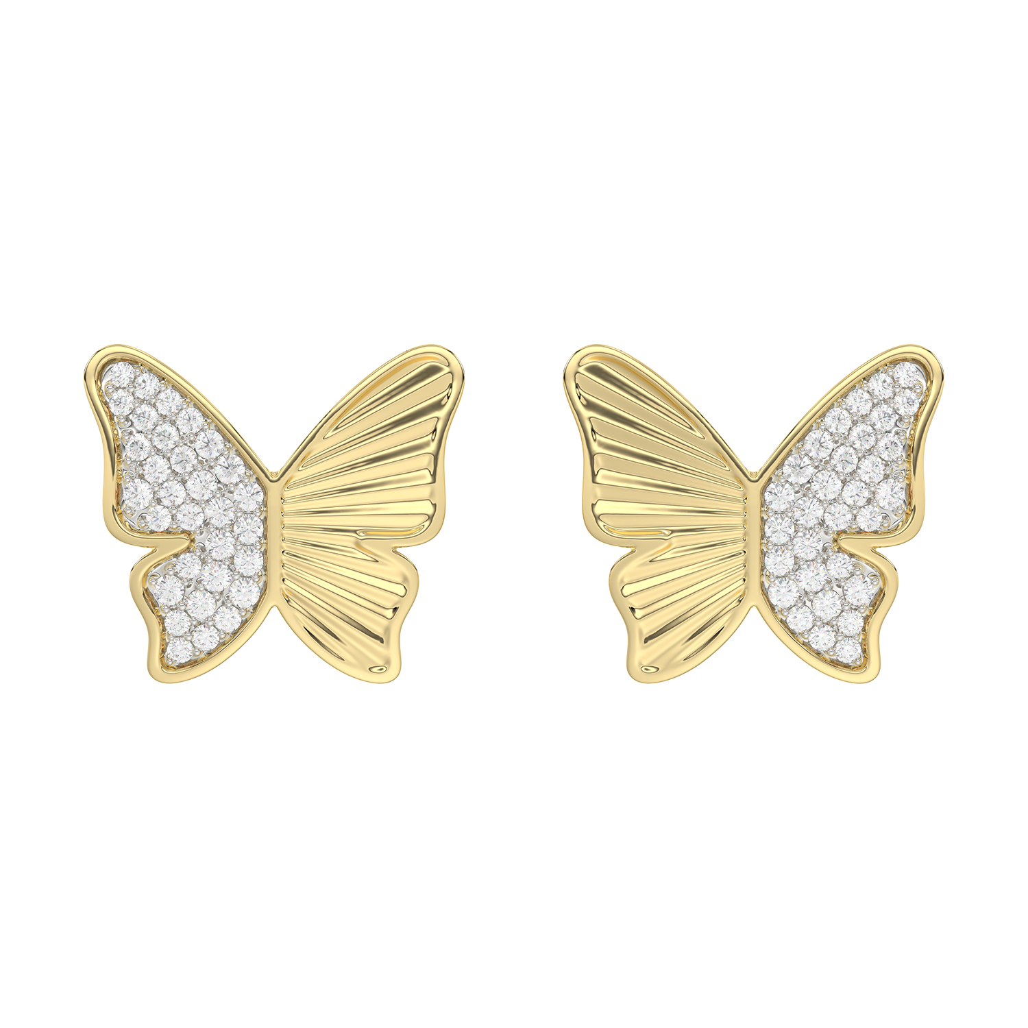 LADIES EARRINGS 0.16CT ROUND DIAMOND 10K YELLOW GOLD 1 LADIES EARRINGS 0.16CT ROUND DIAMOND 10K YELLOW GOLD - Image 1