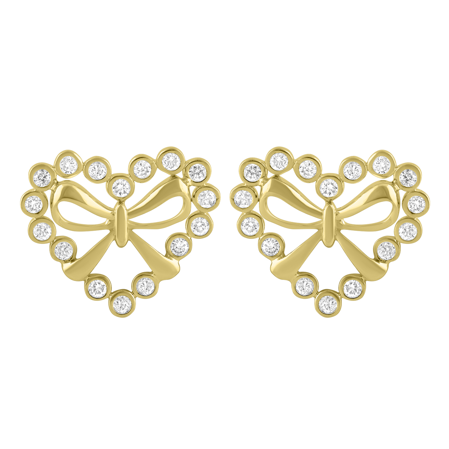 LADIES EARRINGS 0.25CT ROUND DIAMOND 10K YELLOW GOLD 1 LADIES EARRINGS 0.25CT ROUND DIAMOND 10K YELLOW GOLD - Image 1