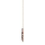 Stylish 14K Rose Gold 0.25Ct Three-Star Necklace Featuring Round, Blue, And Dark Brown Diamonds. A Delicate And Meaningful Ladies Jewelry Piece With C - Image 2