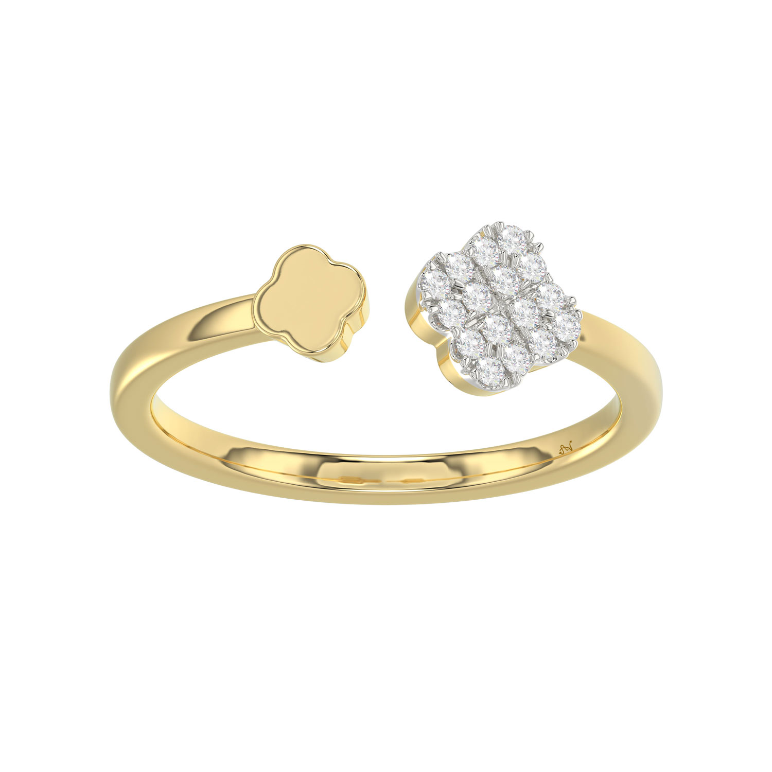 LADIES RING 0.10CT ROUND DIAMOND 10K YELLOW GOLD 1 LADIES RING 0.10CT ROUND DIAMOND 10K YELLOW GOLD - Image 1