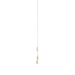 Ladies 10K Yellow Gold Leaf Charm Necklace With 0.33CT Round Diamond - Image 2