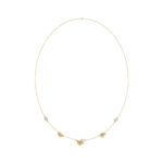 Ladies 10K Yellow Gold Leaf Charm Necklace With 0.33CT Round Diamond - Image 3