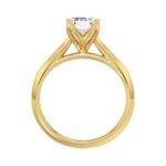 LADIES SOLITAIRE RING 2 1/2CT EMERALD DIAMOND 14K YELLOW GOLD (CENTER STONE EMERALD DIAMOND 2 1/2CT) - Image 2
