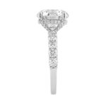 14K White Gold 5 1/2Ct Round Diamond Engagement Ring Women Bridal Wedding Ring 4Ct Round Center Stone (Color F-G -Clarity Vs1/Vs2) - Image 3