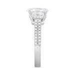 LADIES RING 3CT ROUND/OVAL/HALF MOON DIAMOND 14K WHITE GOLD (CENTER STONE OVAL DIAMOND 2CT ) - Image 3
