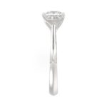 LADIES SOLITAIRE RING 2CT PRINCESS DIAMOND 14K WHITE GOLD - Image 4