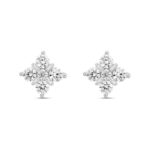 14K WHITE GOLD 1 1/2CT ROUND DIAMOND LADIES EARRINGS