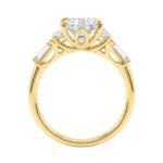 14K YELLOW GOLD 4.00CT RADIANT/HALF MOON/TAPER BAGUETTE DIAMOND LADIES RING - Image 2