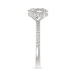 14K WHITE GOLD 1 3/4CT ROUND/OVAL DIAMOND LADIES RING (CENTER STONE OVAL DIAMOND 1 1/2CT) - Image 4