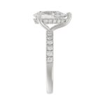 14K WHITE GOLD 3 1/2CT ROUND/PEAR DIAMOND LADIES RING (CENTER STONE PEAR DIAMOND 3CT) - Image 4