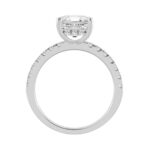 14K WHITE GOLD 3 1/2CT ROUND/RADIANT DIAMOND LADIES RING (CENTER STONE RADIANT DIAMOND 3CT) - Image 3