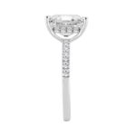 14K WHITE GOLD 3 1/2CT ROUND/RADIANT DIAMOND LADIES RING (CENTER STONE RADIANT DIAMOND 3CT) - Image 2