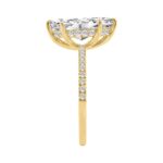 14K YELLOW GOLD 2 1/4CT MARQUISE/ROUND DIAMOND LADIES RING (CENTER STONE MARQUISE DIAMOND 2CT) - Image 3