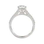 14K WHITE GOLD 5.00CT ROUND/EMERALD DIAMOND LADIES BRIDAL SET (CENTER STONE EMERALD DIAMOND 3.00CT) - Image 2
