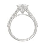 Ladies 14K White Gold Ladies Elegance- Bridal Set 3 1/3CT Round & Marquise Diamonds 3.00CT Marquise Center stone (Color F-G -Clarity VS1/VS2) - Image 2