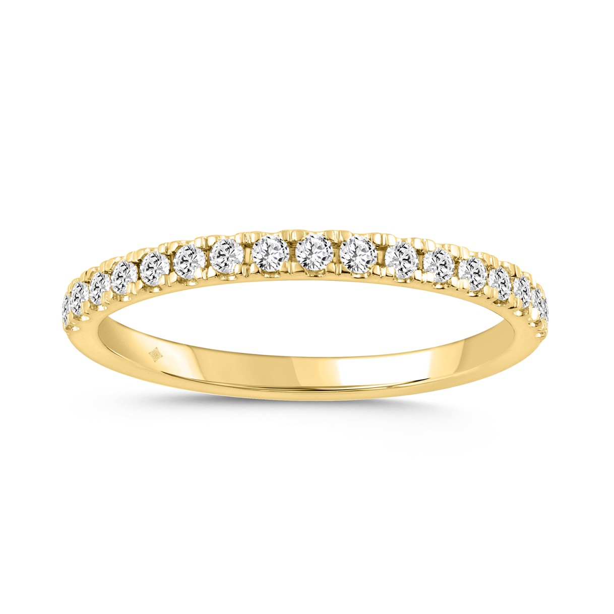 14K YELLOW GOLD 1/4CT ROUND DIAMOND LADIES BAND 1 14K YELLOW GOLD 1/4CT ROUND DIAMOND LADIES BAND - Image 1