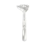 LADIES SOLITAIRE RING 1 1/2CT PEAR DIAMOND 14K WHITE GOLD - Image 4