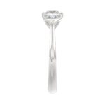 LADIES SOLITAIRE RING 1 1/2CT PRINCESS DIAMOND 14K WHITE GOLD - Image 4