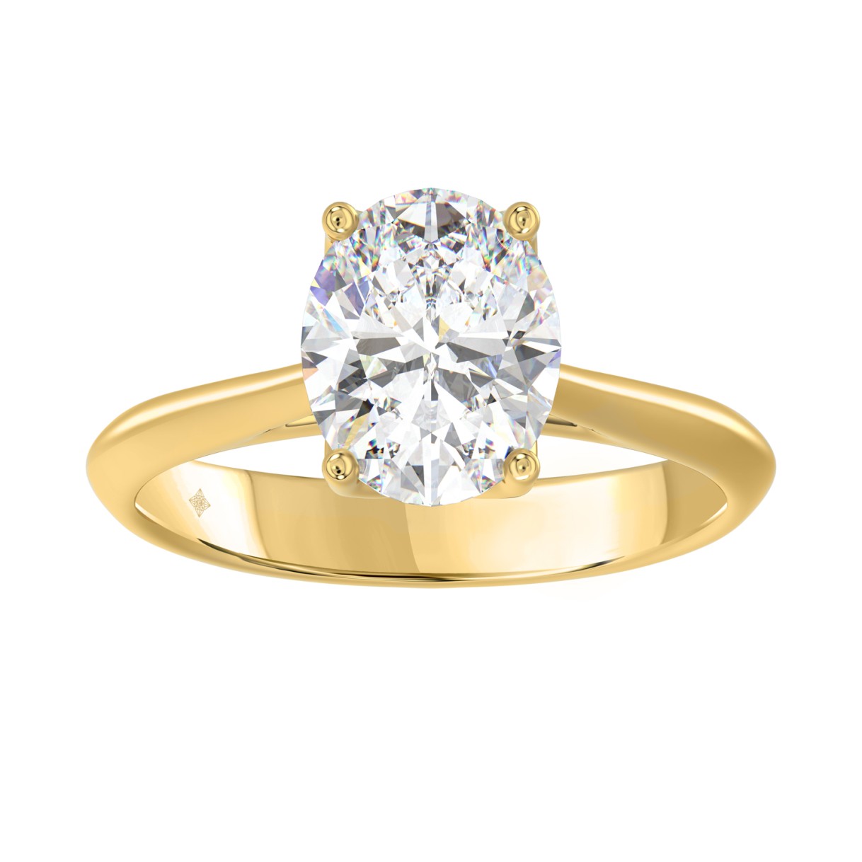 LADIES SOLITAIRE RING 2 1/2CT OVAL DIAMOND 14K YELLOW GOLD 1 LADIES SOLITAIRE RING 2 1/2CT OVAL DIAMOND 14K YELLOW GOLD - Image 1