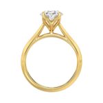 LADIES SOLITAIRE RING 2 1/2CT OVAL DIAMOND 14K YELLOW GOLD - Image 2