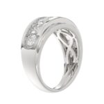 14K WHITE GOLD 2.00CT ROUND DIAMOND MEN'S BAND - Image 3