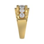 14K YELLOW GOLD 2.00CT ROUND DIAMOND MEN'S BAND - Image 4