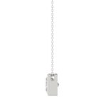 LADIES SOLITAIRE PENDANT 1CT PRINCESS DIAMOND 14K WHITE GOLD WITH CHAIN - Image 2
