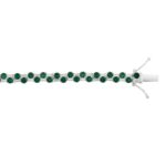 14K WHITE GOLD 8.00CT BAGUETTE/ROUND DIAMOND LADIES BRACELET (GREEN EMERALD ROUND DIAMOND 6 5/8CT) - Image 2