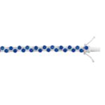 14K WHITE GOLD 9.00CT BAGUETTE/ROUND DIAMOND LADIES BRACELET (BLUE SAPPHIRE ROUND DIAMOND 7 7/8CT) - Image 2