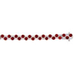 14K WHITE GOLD 9.00CT BAGUETTE/ROUND RUBY DIAMOND LADIES BRACELET (ROUND RUBY 7 3/4CT) - Image 3