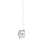 14K WHITE GOLD 1.00CT ROUND DIAMOND LADIES SOLITAIRE PENDANT WITH UNDER-PASS CHAIN (CENTER STONE ROUND DIAMOND 1CT) - Image 2