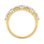 14K Yellow Gold 3.00Ct Mixed Shape Diamond Cluster Ring Round, Marquise & Pear Floral Inspired Ladies Ring (Color F-G -Clarity Vs1/Vs2) - Image 2