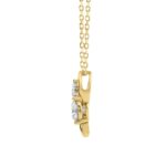 Elegant 14K Yellow Gold Ladies Pendant With 1.00Ct Round Diamonds In A Timeless Two-Stone Design. Complete With Chain And Perfect For Gifting. - Image 2