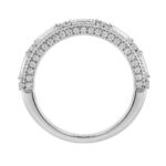 Luxury 2.00Ct 14K White Gold Lab-Grown Diamond Anniversary Ladies Ring Radiant Center & Round Side Diamonds (Color F-G -Clarity Vs1/Vs2) - Image 2