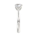 LADIES SOLITAIRE RING 2CT ROUND DIAMOND 14K WHITE GOLD - Image 4