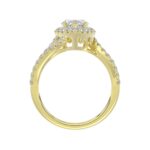 14K YELLOW GOLD 2 3/4CT ROUND/MARQUISE DIAMOND LADIES RING (CENTER STONE MARQUISE DIAMOND 2CT) - Image 2