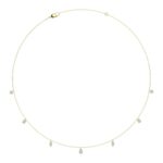 14K YELOW GOLD 1.00CT ROUND/PEAR/MARQUISE/OVAL DIAMOND LADIES NECKLACE