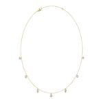 14K YELOW GOLD 1.00CT ROUND/PEAR/MARQUISE/OVAL DIAMOND LADIES NECKLACE - Image 3