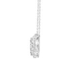 LADIES NECKLACE 2 1/2CT ROUND/PEAR/OVAL DIAMOND 14K WHITE GOLD (CENTER STONE ROUND/PEAR/OVAL DIAMOND 1/2CT 3/4CT 5/8CT ) - Image 2