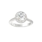 14K WHITE GOLD 2 1/2CT ROUND DIAMOND LADIES RING (CENTER STONE ROUND DIAMOND 2CT)
