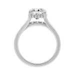 14K WHITE GOLD 2 1/2CT ROUND/CUSHION DIAMOND LADIES RING (CENTER STONE CUSHION DIAMOND 2CT) - Image 2