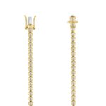 MENS NECKLACE 7CT ROUND DIAMOND 14K YELLOW GOLD - Image 3