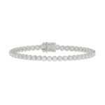 14K WHITE GOLD 3.00CT ROUND DIAMOND LADIES BRACELET