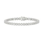 14K WHITE GOLD 5.00CT ROUND DIAMOND LADIES BRACELET